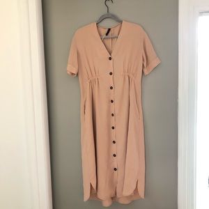 Zara Blush Button down dress